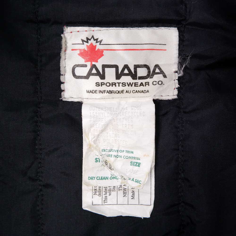 80-90's CANADA SPORTS WEAR レザー切り替えスタジャン 